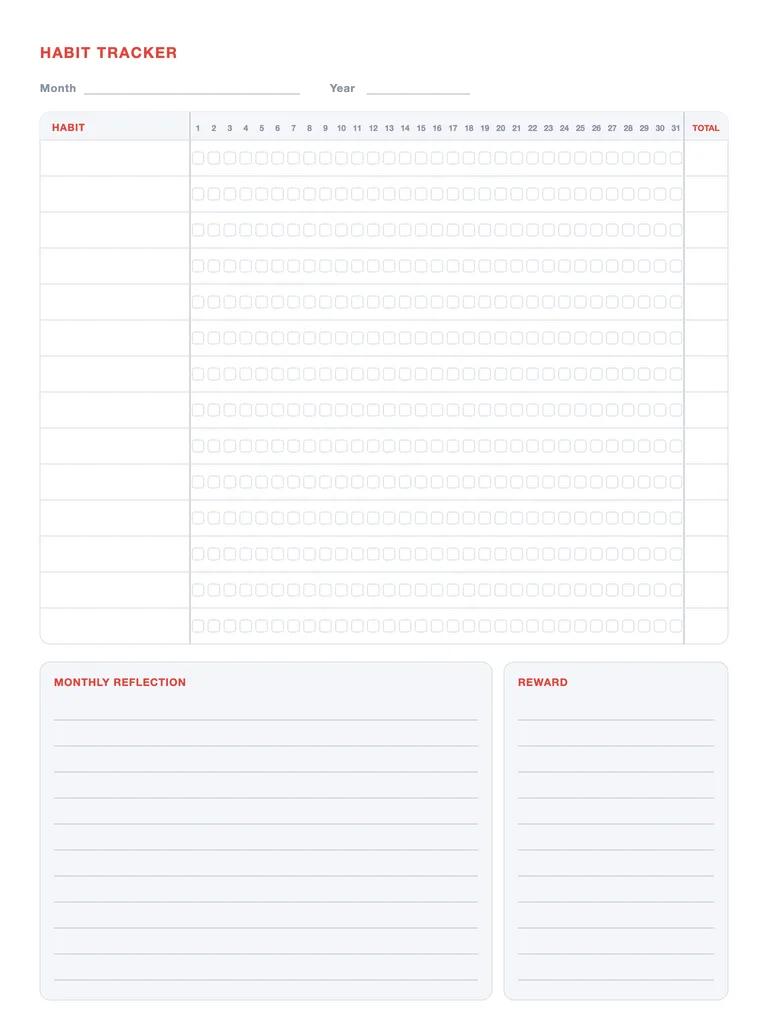 Habit Tracker template preview