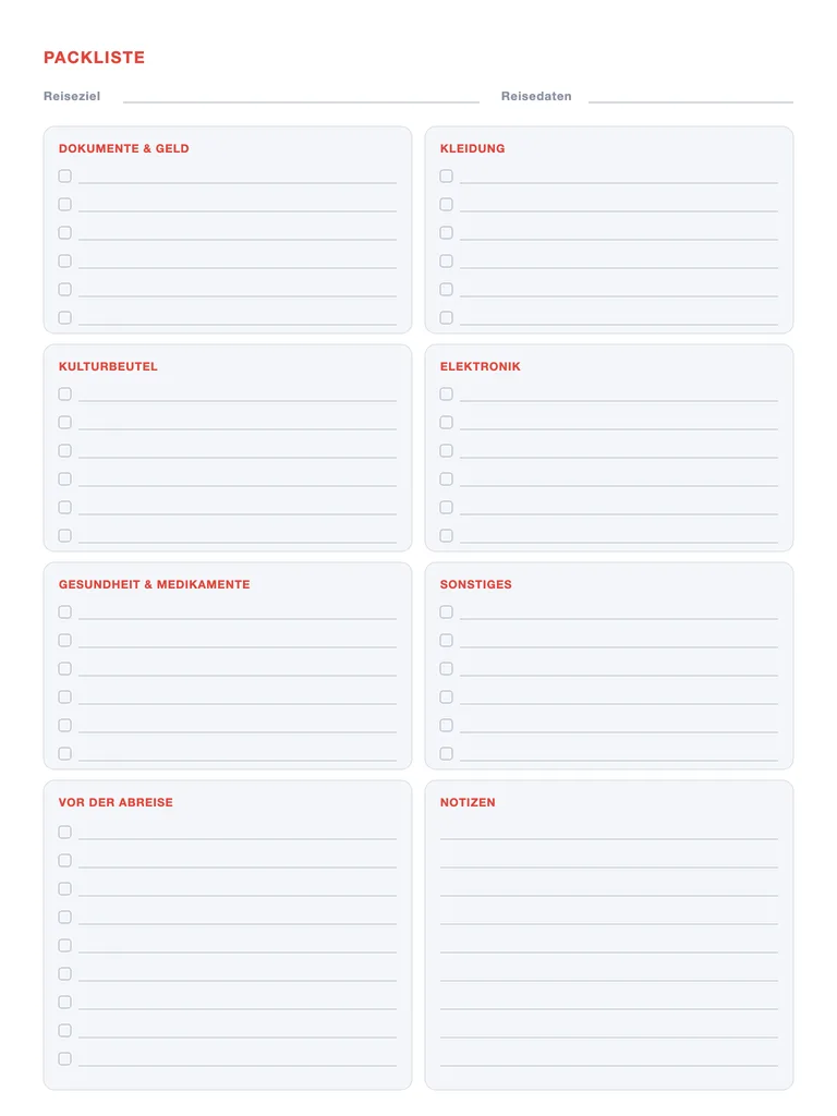 Packliste