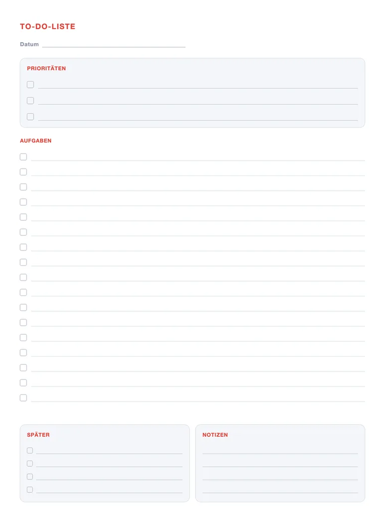 To-do-Liste Vorlage
