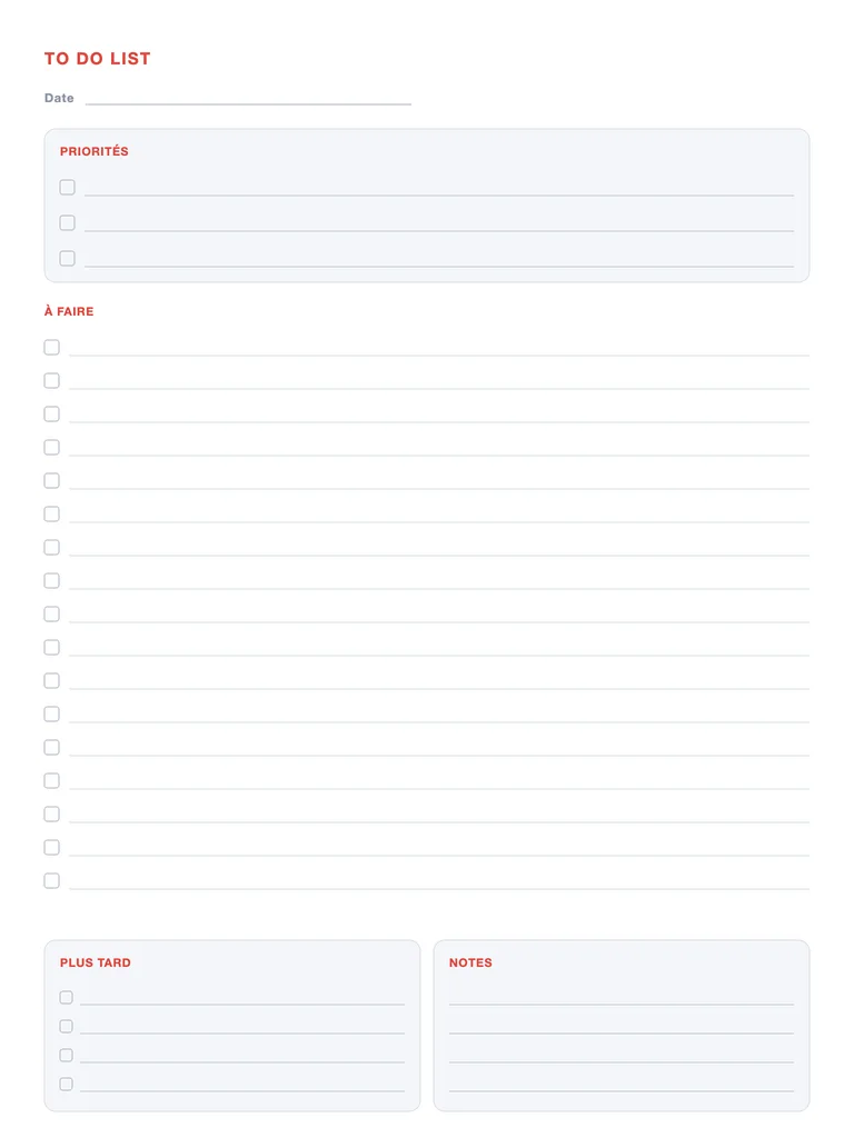 To do list