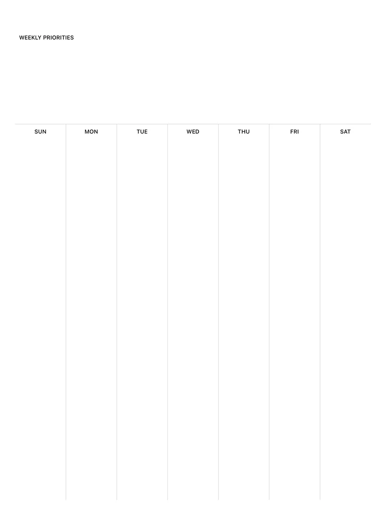 Weekly Planner template preview