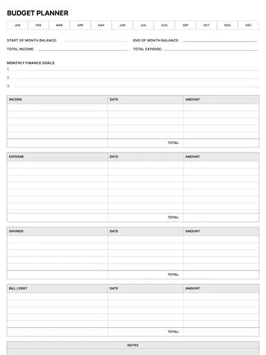 Budget Planner preview