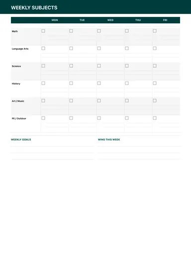 Homeschool Planner preview