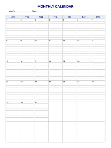 Monthly Planner preview